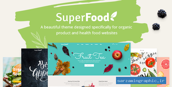قالب وردپرس غذای اورگانیک SUPERFOOD نسخه 1.3.1