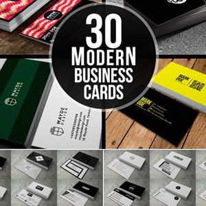 دانلود ۳۰ عدد تصویر لایه باز با موضوع کارت ویزیت با طرح های متفاوت و مدرن - CM 30 Modern Business Cards