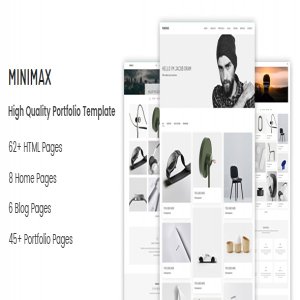قالب سایت مینیمال نمونه کار Minimax - Minimal Portfolio Template