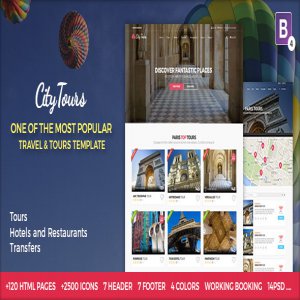 قالب سایت آژانس مسافرتی و فروش بلیط CityTours نسخه 4.0 راست چین