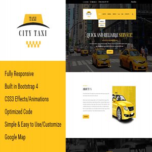 قالب سایت تاکسی Citytaxi - Bootstrap 4 HTML Template for Taxi