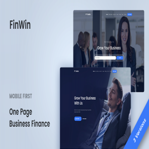 قالب تک صفحه ای سایت FINWIN نسخه 1.1.2