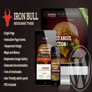 قالب وردپرس رستوران Iron Bull نسخه 2.4