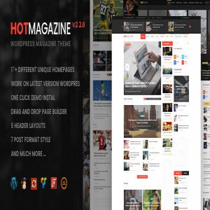 قالب وردپرس خبری و مجله Hotmagazine نسخه 2.2.0 راست چین