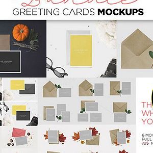 دانلود ۳۰ عدد تصویر به صورت لایه باز با موضوع قالب پیش نمایش یا موکاپ کارت پستال، پاکت نامه و ... - CM Greeting Cards Mo