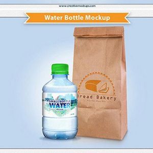 دانلود mockup به صورت لایه باز با موضوع بطری آب معدنی - CM Water Bottle Mockup