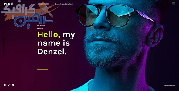 دانلود قالب سایت Denzel – قالب تک صفحه ای رزومه شخصی HTML