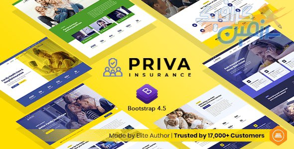 دانلود قالب سایت Priva – قالب سایت شرکت بیمه حرفه ای HTML