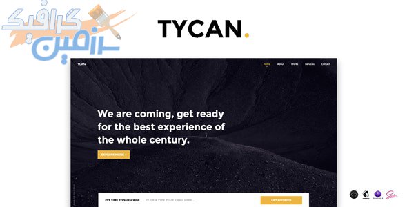 دانلود قالب سایت TYCAN – قالب به زودی و Coming Soon حرفه ای HTML