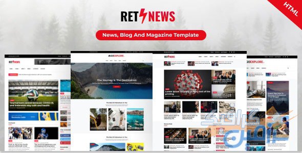 دانلود قالب سایت Retnews – قالب مجله خبری و وبلاگ حرفه ای HTML