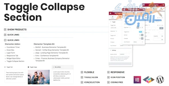 دانلود افزونه وردپرس Toggle Collapse Section – افزودنی صفحه ساز المنتور