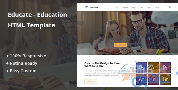 دانلود قالب سایت Educate – قالب آموزشگاه و تحصیلات HTML