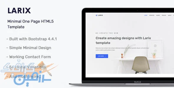 دانلود قالب سایت Larix – قالب چند منظوره و تک صفحه ای HTML5