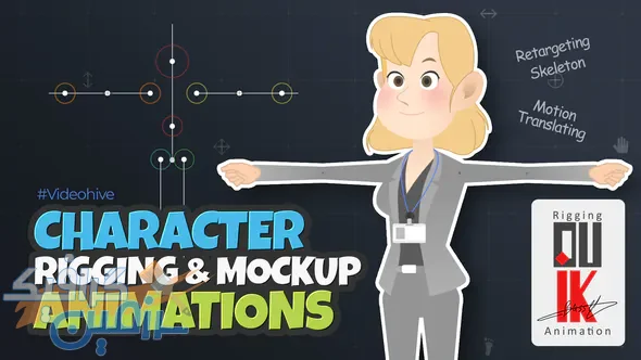 دانلود پروژه افتر افکت Character Rigging Mock Up Animations