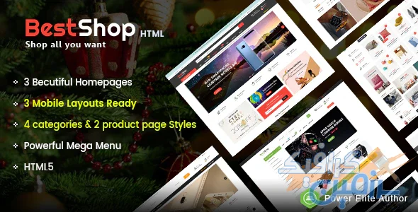 دانلود قالب سایت BestShop – قالب فروشگاهی و چند منظوره HTML