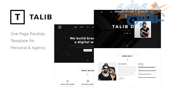 دانلود قالب سایت Talib – قالب تک صفحه ای خلاقانه و شرکتی HTML