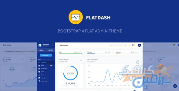 دانلود قالب سایت FlatDash – قالب مدیریت و داشبورد بوت استرپ ۴