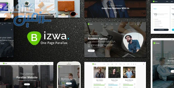 دانلود قالب سایت Bizwa – قالب شرکتی و کسب و کار پارالاکس HTML