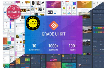 دانلود قالب لایه باز با موضوع وب با ۲ تم و ۱۰ دسته بندی با عناوین متنوع - CM Grade UI Kit