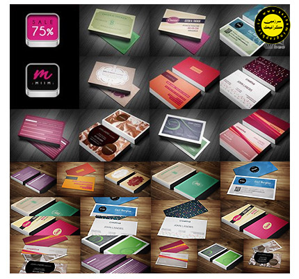 دانلود تصاویر به صورت لایه باز با موضوع کارت ویزیت با طرح های فانتزی ومتنوع - CM Business Cards Bundle