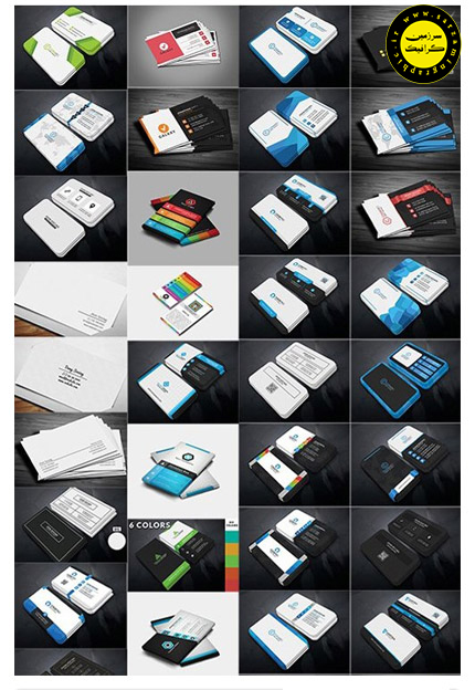 دانلود ۱۰۰ عدد تصویر به صورت لایه باز با موضوع کارت ویزیت های بسیار متنوع - CM 100 Massive Business Card Bundle