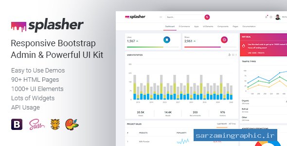 قالب مدیریت SPLASHER