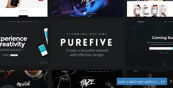 قالب سایت Purefive نسخه 1.1