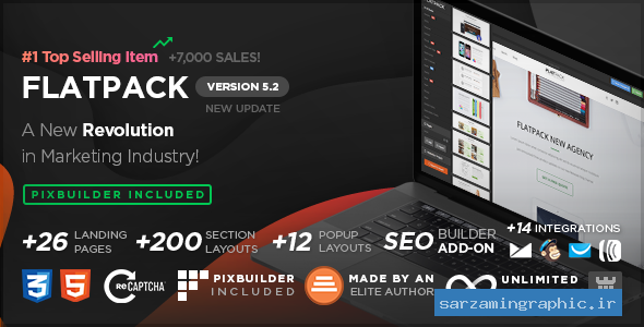 قالب سایت FLATPACK نسخه 5.2