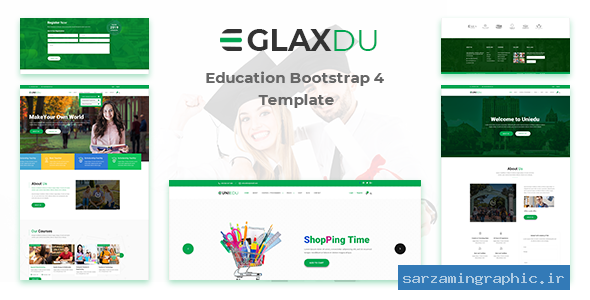 قالب سایت دانشگاهی Glaxdu