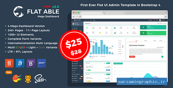 قالب مدیریت Flat Able - Bootstrap 4 Admin Template