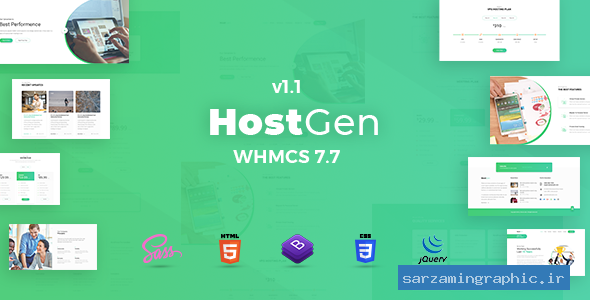 قالب سایت هاستینگ HostGen نسخه 1.0