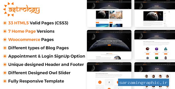 قالب سایت Astrology نسخه 1.0.2