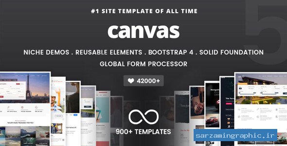 قالب چندمنظوره سایت Canvas نسخه 5.9 کامل راست چین