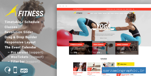 قالب ورزشی وردپرس Fitness Sport Gym نسخه 5.0