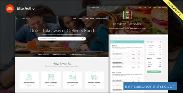 قالب وردپرس زود فود ارسال غذا QuickFood نسخه 1.2.1