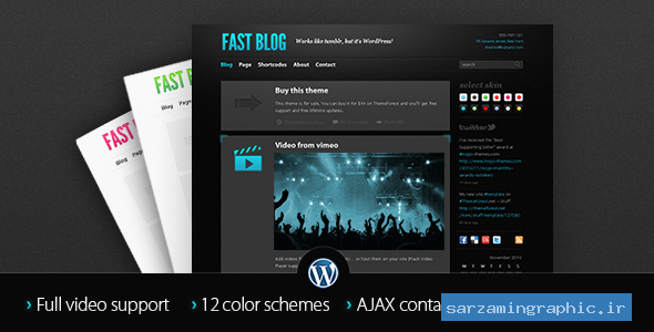 قالب وبلاگی وردپرس Fast Blog نسخه 1.7.3