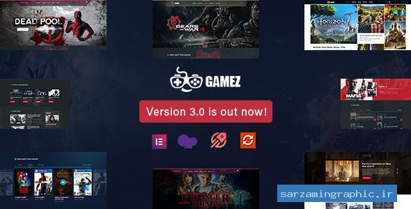 قالب وردپرس موزیک و بازی Gamez نسخه 1.0