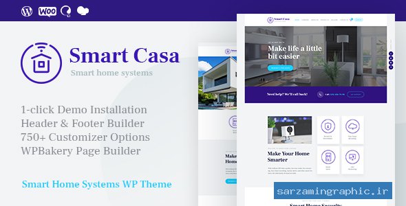 قالب وردپرس خانه هوشمند Smart Casa نسخه 1.0.2