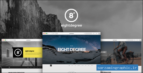 قالب تک صفحه ای و پارالاکس وردپرس Eight Degree نسخه 1.1.2