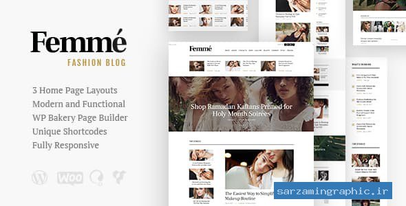 قالب وبلاگی وردپرس Femme نسخه 1.2.0