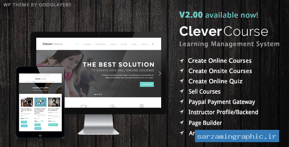 قالب وردپرس مدیریت آموزشی Clever Course نسخه 2.11