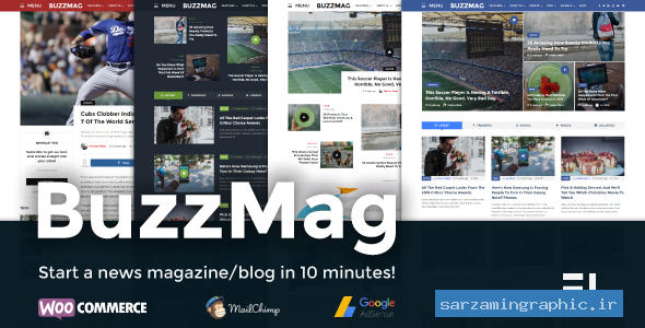 قالب وردپرس خبری BuzzMag نسخه 1.0