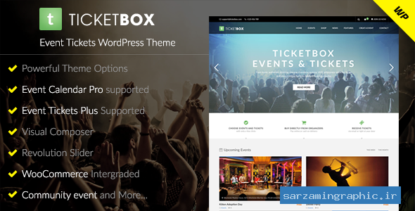 قالب وردپرس فروش بلیط TicketBox نسخه 1.1.5 راست چین
