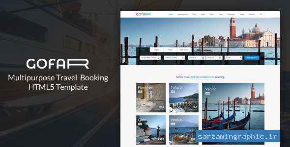 قالب چندمنظوره وردپرس رزرواسیون سفر Gofar نسخه 1.1