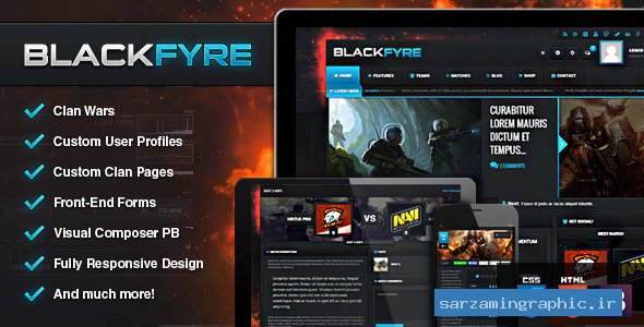 قالب وردپرس مجله بازی Blackfyre نسخه 1.4.2 راست چین