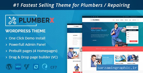 قالب وردپرس تعمیرات Plumber نسخه 2.5