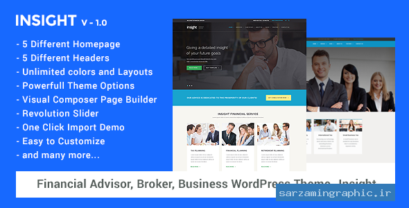 قالب وردپرس تجاری و شرکتی INSIGHT نسخه 1.3.3