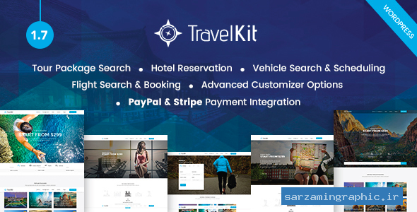 قالب وردپرس گردشگری Travelkit نسخه 1.5 راست چین