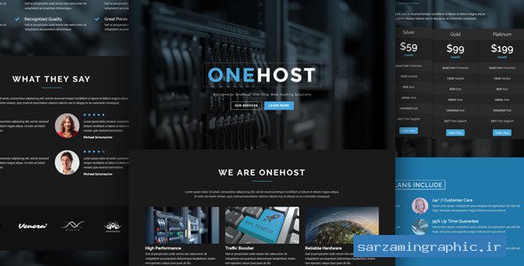 قالب هاستینگ وردپرس Onehost نسخه 1.3.9 راست چین