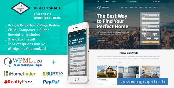 قالب وردپرس املاک Realtyspace نسخه 1.4.16 راست چین